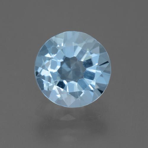 2.23ct طبيعي الأزرق السويسري توباز, دائري, قليلا جدا