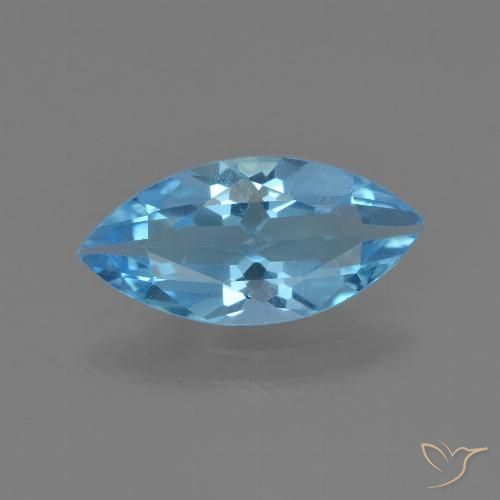 3.08ct طبيعي الأزرق السويسري توباز, ماركيز, قليلا جدا