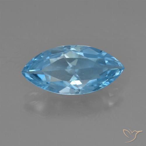 3.81ct طبيعي الأزرق السويسري توباز, ماركيز, قليلا جدا