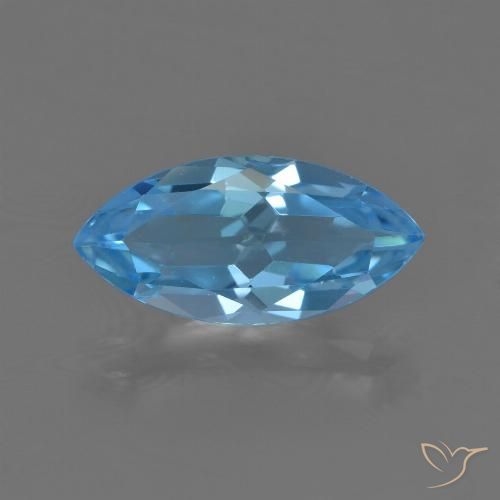 3.65ct طبيعي الأزرق السويسري توباز, ماركيز, قليلا جدا