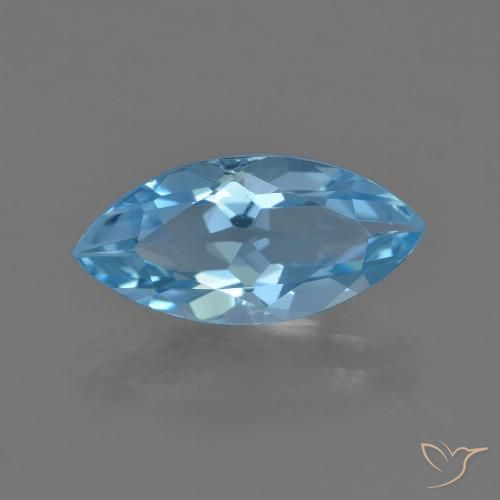 3.56ct طبيعي أزرق سماوى توباز, ماركيز, قليلا جدا