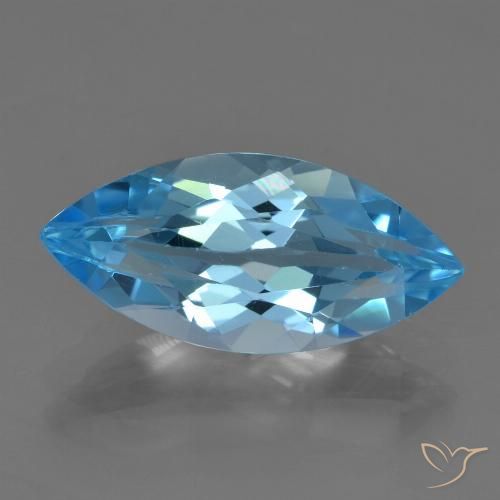 3.50ct طبيعي الأزرق السويسري توباز, ماركيز, VVS-VS