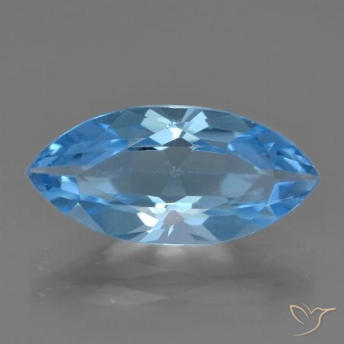 3.56ct طبيعي الأزرق السويسري توباز, ماركيز, قليلا جدا