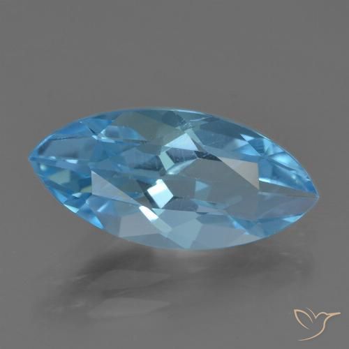 3.66ct طبيعي الأزرق السويسري توباز, ماركيز, قليلا جدا