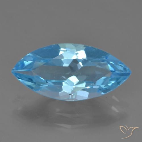 3.51ct طبيعي أزرق سماوى توباز, ماركيز, قليلا جدا