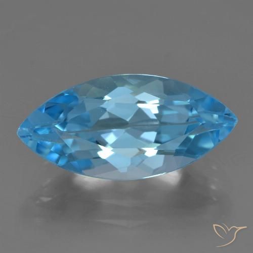 4.28ct طبيعي الأزرق السويسري توباز, ماركيز, قليلا جدا