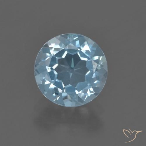 2.21ct طبيعي أزرق سماوى توباز, دائري, قليلا جدا