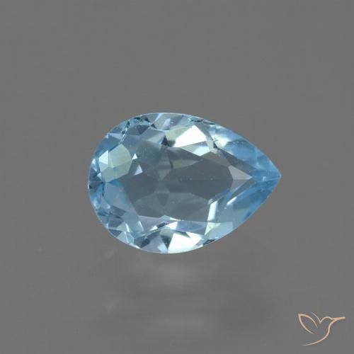 0.81ct طبيعي الأزرق السويسري توباز, شكل الكمثرى, VVS-VS