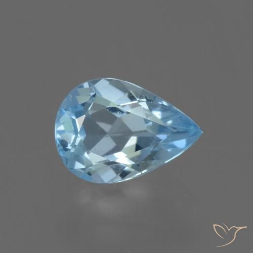 0.83ct طبيعي أزرق سماوى توباز, شكل الكمثرى, VVS-VS
