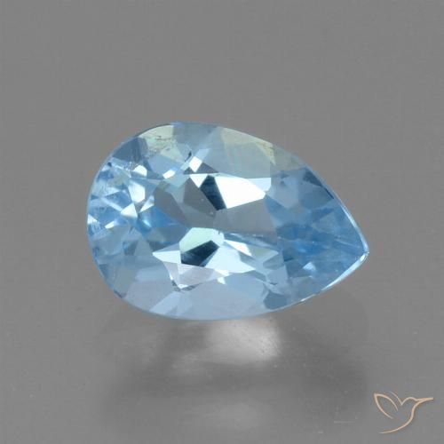 0.94ct طبيعي أزرق سماوى توباز, شكل الكمثرى, قليلا جدا