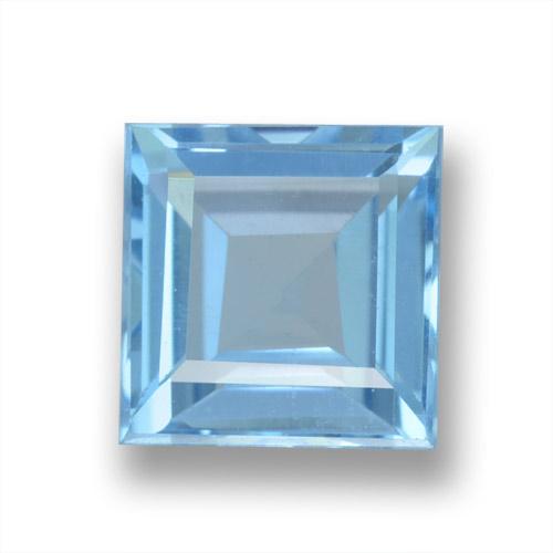 2.08ct طبيعي أزرق سماوى توباز, مربع, VVS-VS