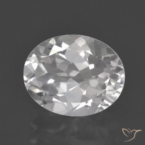 3.19ct طبيعي أبيض توباز, بيضوي, VVS-VS