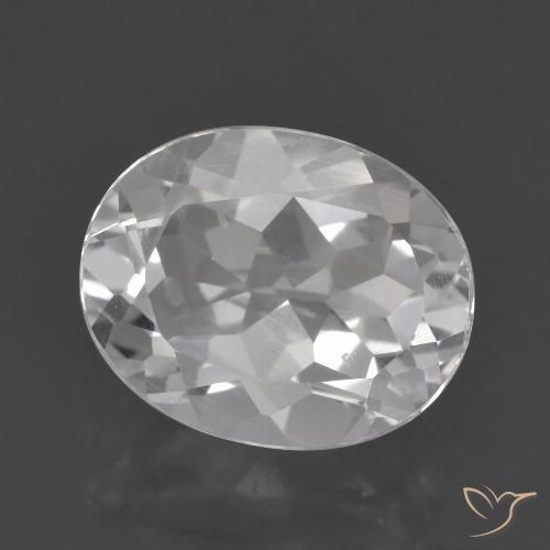 3.25ct طبيعي أبيض توباز, بيضوي, VVS-VS