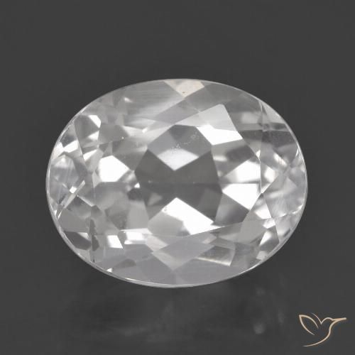 3.85ct طبيعي أبيض توباز, بيضوي, VVS-VS