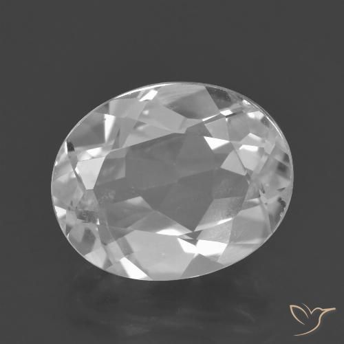 3.25ct طبيعي أبيض توباز, بيضوي, VVS-VS