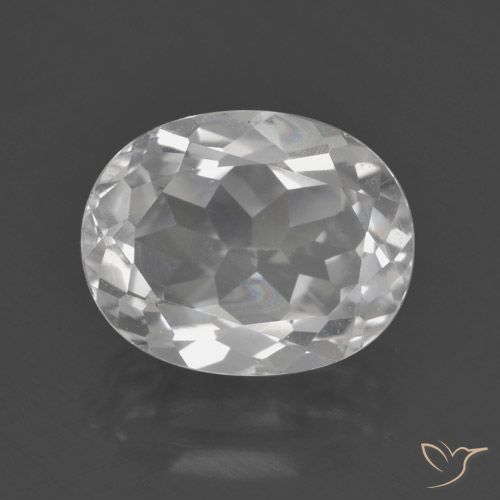 3.28ct طبيعي أبيض توباز, بيضوي, قليلا جدا