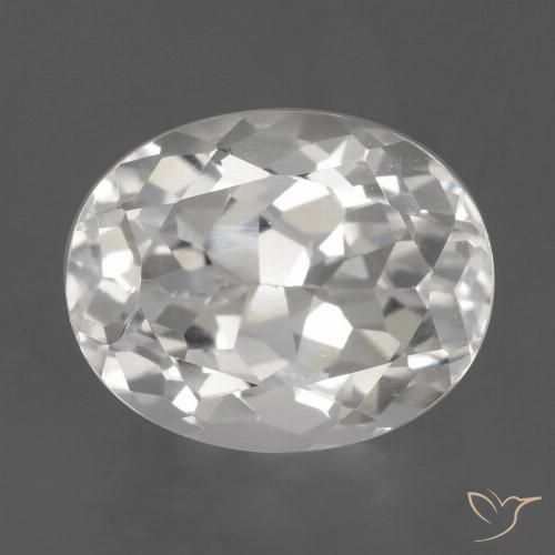 3.67ct طبيعي أبيض توباز, بيضوي, VVS-VS