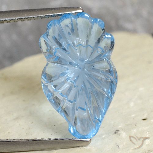 5.96ct طبيعي أزرق سماوى توباز, فانسى, شفاف