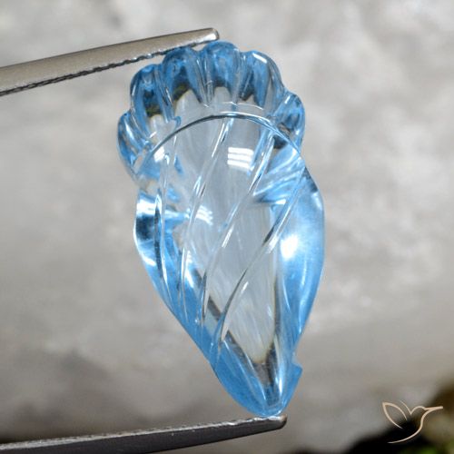 15.40ct طبيعي الأزرق السويسري توباز, فانسى, شفاف
