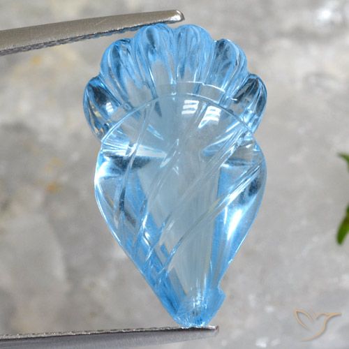 12.94ct طبيعي أزرق سماوى توباز, فانسى, شفاف