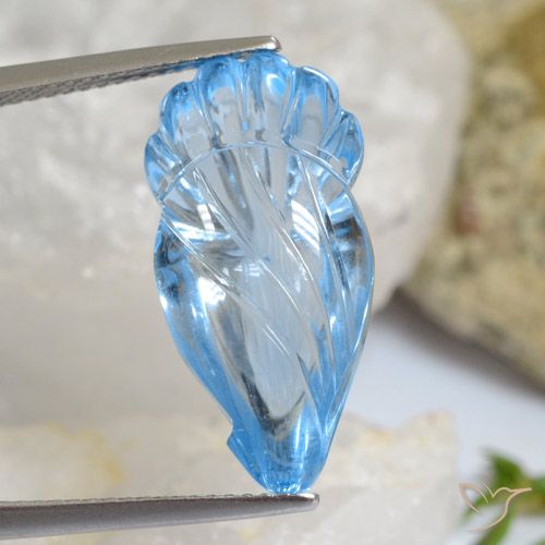14.16ct طبيعي أزرق سماوى توباز, فانسى, شفاف
