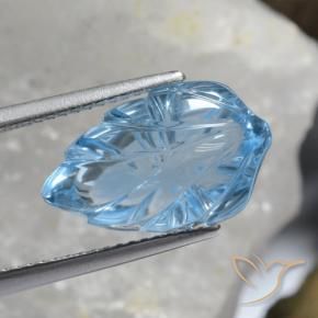 توباز أزرق سماوى طبيعي، فانسى، 8.99 قيراط، شفاف