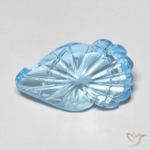12.83ct طبيعي أزرق سماوى توباز, فانسى, شفاف