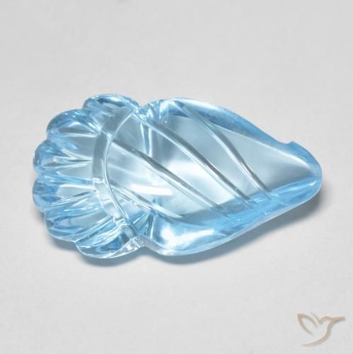 12.80ct طبيعي الأزرق السويسري توباز, فانسى, شفاف