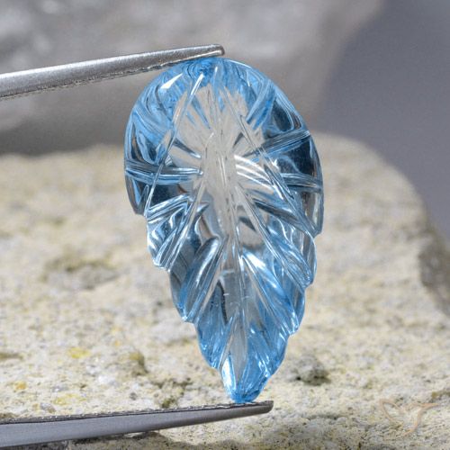 13.93ct طبيعي الأزرق السويسري توباز, فانسى, شفاف
