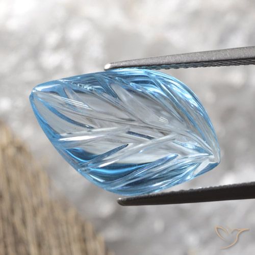 9.21ct طبيعي أزرق سماوى توباز, فانسى, شفاف