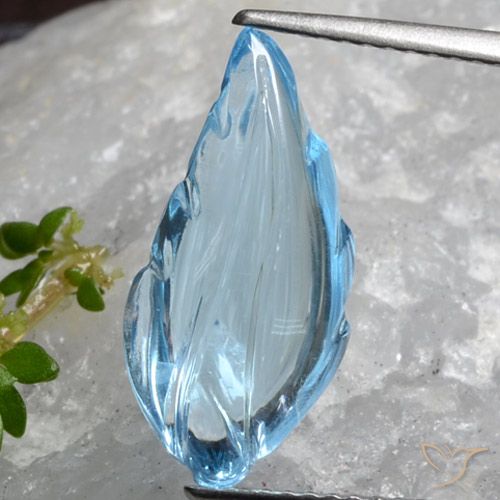 6.92ct طبيعي أزرق سماوى توباز, فانسى, شفاف