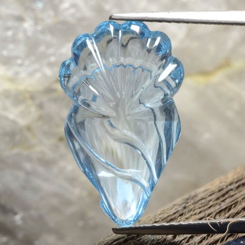 10.88ct طبيعي أزرق سماوى توباز, فانسى, شفاف
