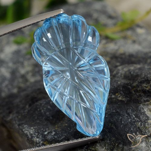 15.08ct طبيعي الأزرق السويسري توباز, فانسى, شفاف