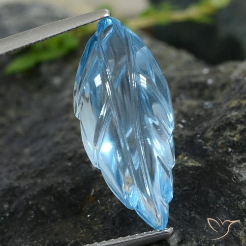 10.62ct طبيعي أزرق سماوى توباز, فانسى, شفاف