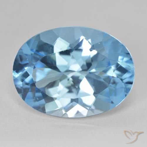 20.98ct طبيعي الأزرق السويسري توباز, بيضوي, VVS