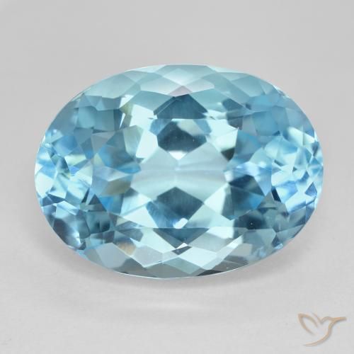 23.72ct طبيعي الأزرق السويسري توباز, بيضوي, VVS