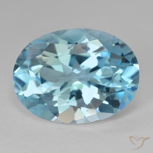 21.52ct طبيعي الأزرق السويسري توباز, بيضوي, VVS-VS