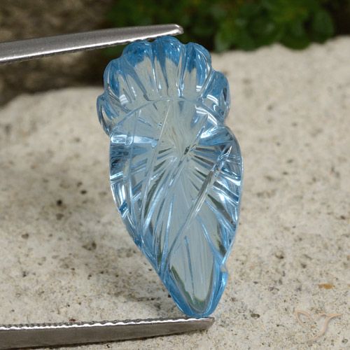 12.30ct طبيعي أزرق سماوى توباز, فانسى, شفاف
