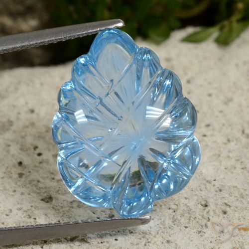 13.61ct طبيعي الأزرق السويسري توباز, فانسى, شفاف