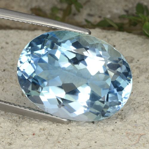 23.22ct طبيعي أزرق سماوى توباز, بيضوي, VVS