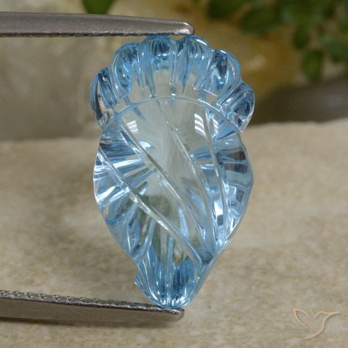 11.13ct طبيعي الأزرق السويسري توباز, فانسى, شفاف
