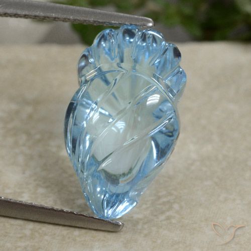10.34ct طبيعي الأزرق السويسري توباز, فانسى, شفاف