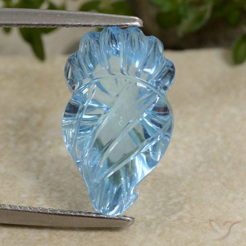 9.90ct طبيعي الأزرق السويسري توباز, فانسى, شفاف