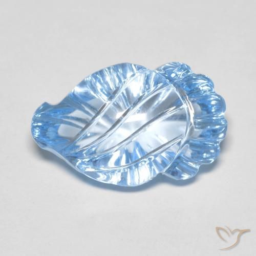 11.55ct طبيعي أزرق سماوى توباز, فانسى, شفاف