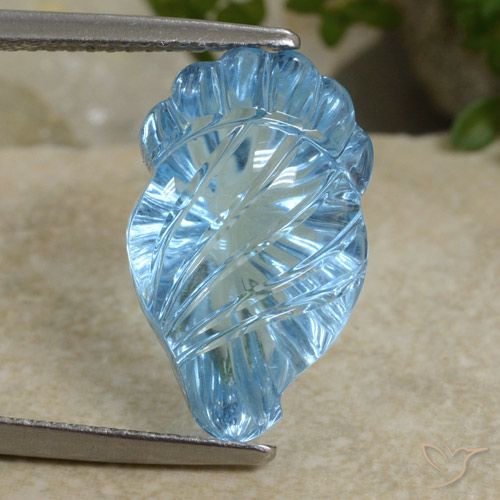 10.77ct طبيعي أزرق سماوى توباز, فانسى, شفاف