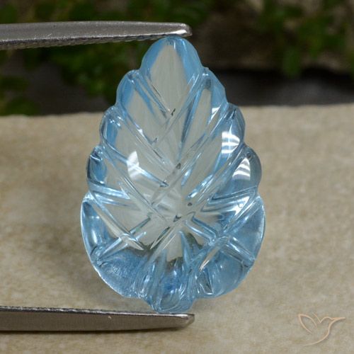 10.53ct طبيعي أزرق سماوى توباز, قص وردة, شفاف
