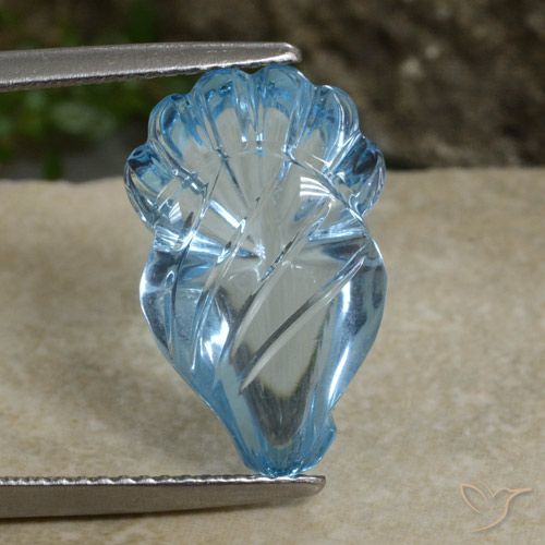 9.14ct طبيعي أزرق سماوى توباز, فانسى, شفاف