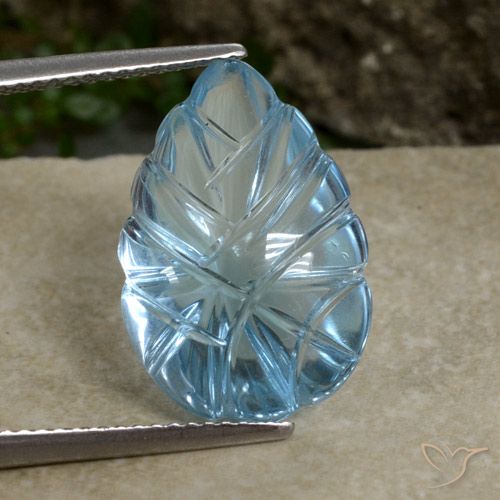 9.91ct طبيعي الأزرق السويسري توباز, فانسى, شفاف