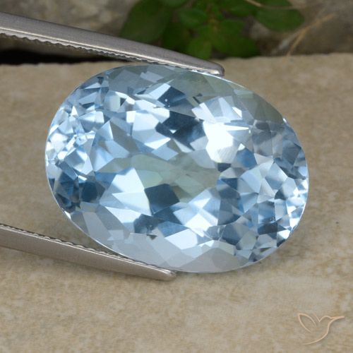 22.93ct طبيعي أزرق سماوى توباز, بيضوي, VVS