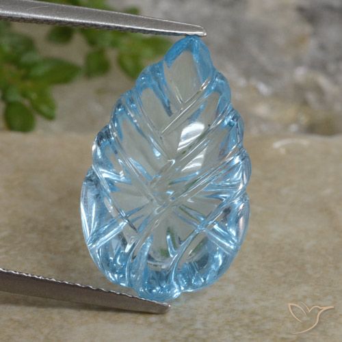 12.71ct طبيعي أزرق سماوى توباز, فانسى, شفاف